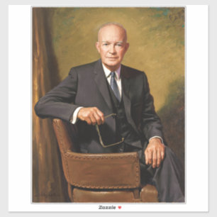 Sticker Portrait officiel du président Dwight Eisenhower à