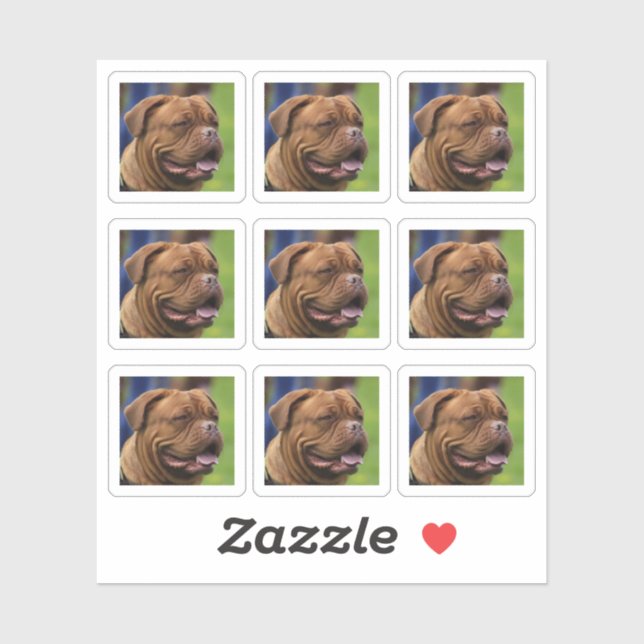 Sticker Portrait photo de chien do-it-yourself (Feuille)
