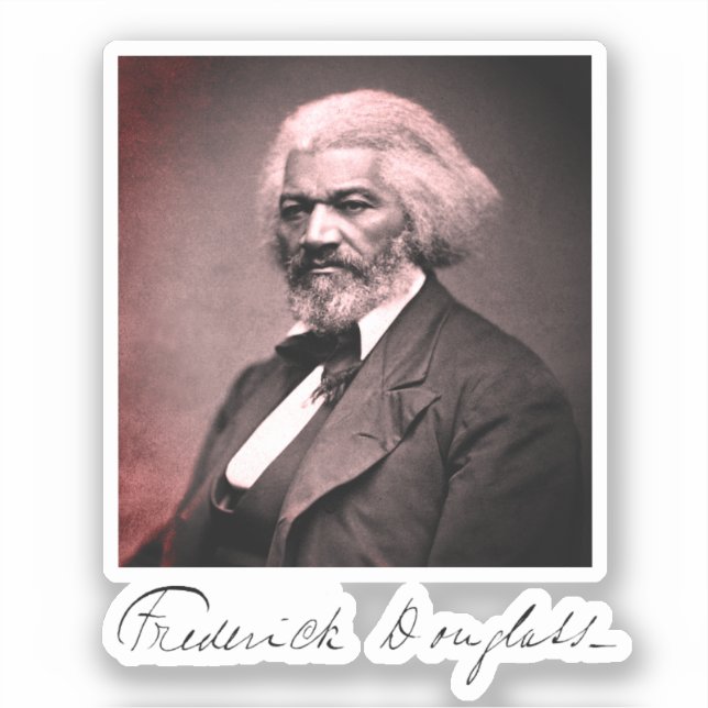 Sticker Portrait photo de Frederick Douglass (Recto)