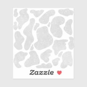 Sticker Poster de animal simple blanc argenté gros points