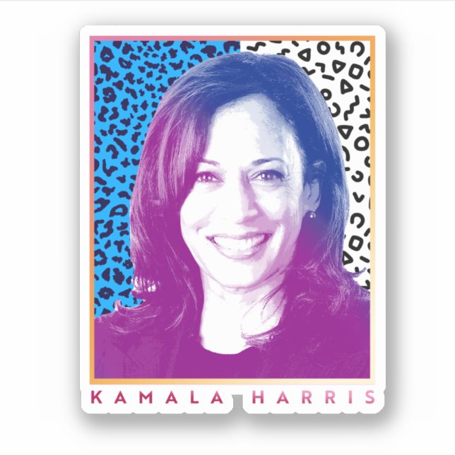 Sticker Poster des années 80 - Kamala Harris (Devant)