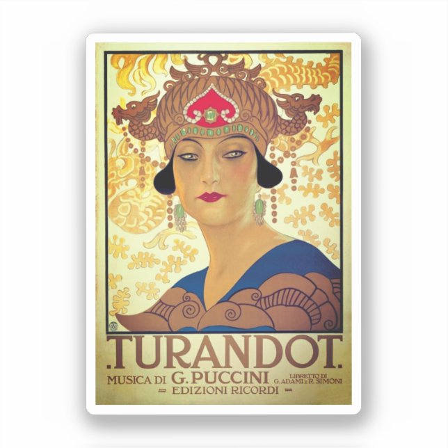 Sticker Poster pour Turandot - Giacomo Puccini (Recto)