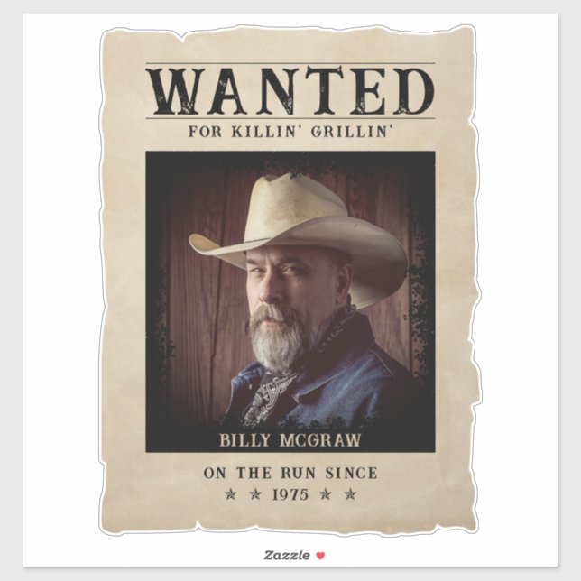 Sticker Poster Recherché Funny Photo Vintage (Feuille)