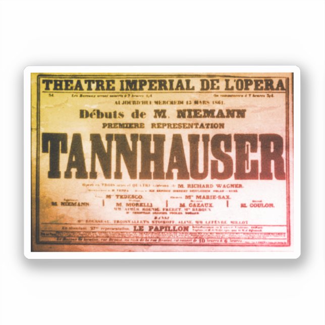 Sticker Poster vintage Tannhäuser (Recto)