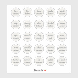 Sticker Pot à cosmétique personnalisable blanc de 1,14" de