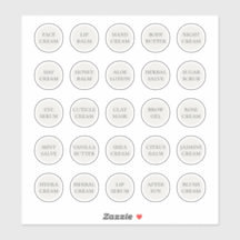 Pot à cosmétique personnalisable blanc de 1,14" po