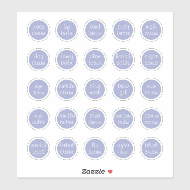 Sticker Pot miniature de cosmétique personnalisable lavand (Feuille)