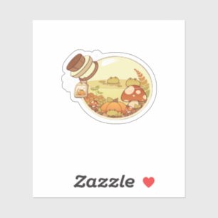 Sticker Potion d'automne avec grenouilles Classique