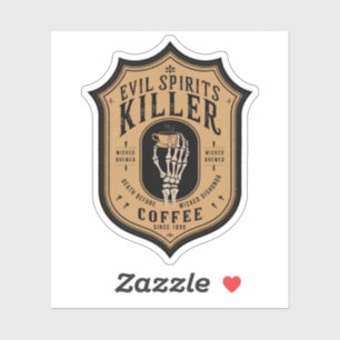 Sticker Potion de café tueur des esprits maléfiques d'Hall