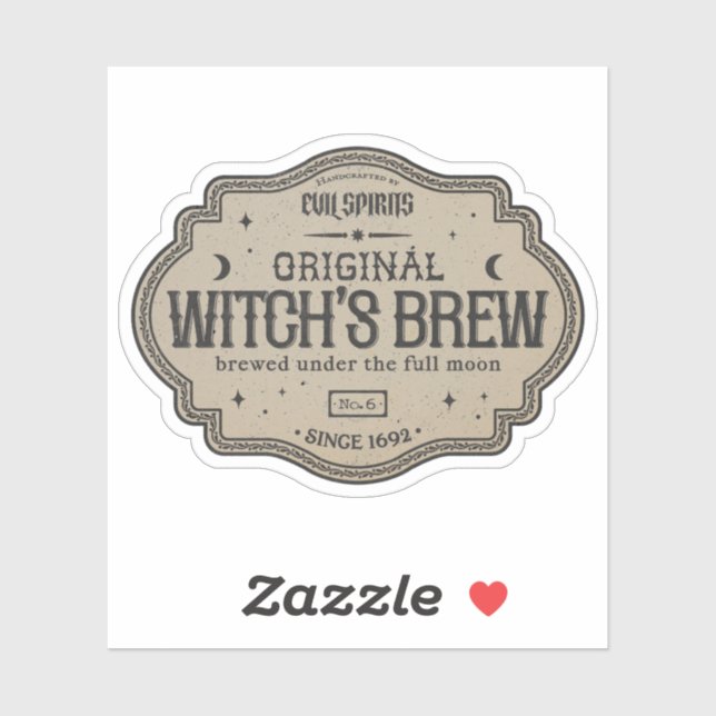 Sticker Potion magique de la sorcière originale d'Hallowee (Feuille)