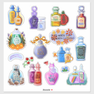 Sticker Potions Magiques Planche d'autocollants