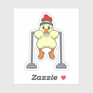 Sticker Poulet à la remise en forme