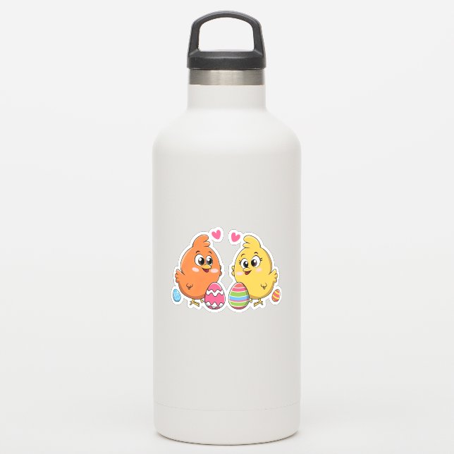 Sticker Poulet de Pâques mignons (Gourde)