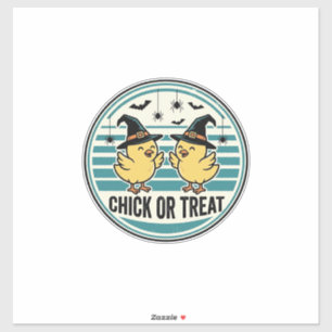 Sticker Poulet de Vintage ou Traitement Halloween Chicks D