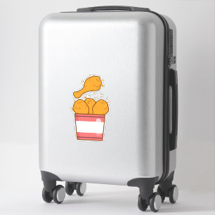 Sticker Poulet frit avec seau