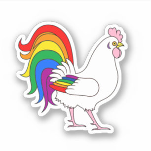 Sticker Poulet gay pride