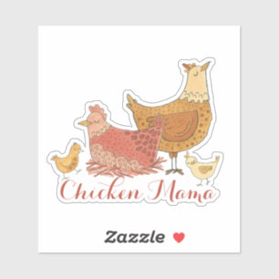 Sticker Poulet Mama mignonne
