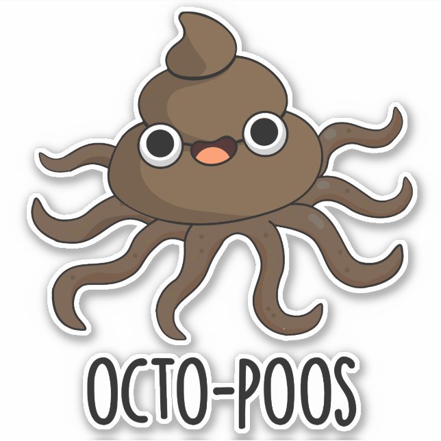 Sticker Poulet Octo-Poos Drôle (Devant)