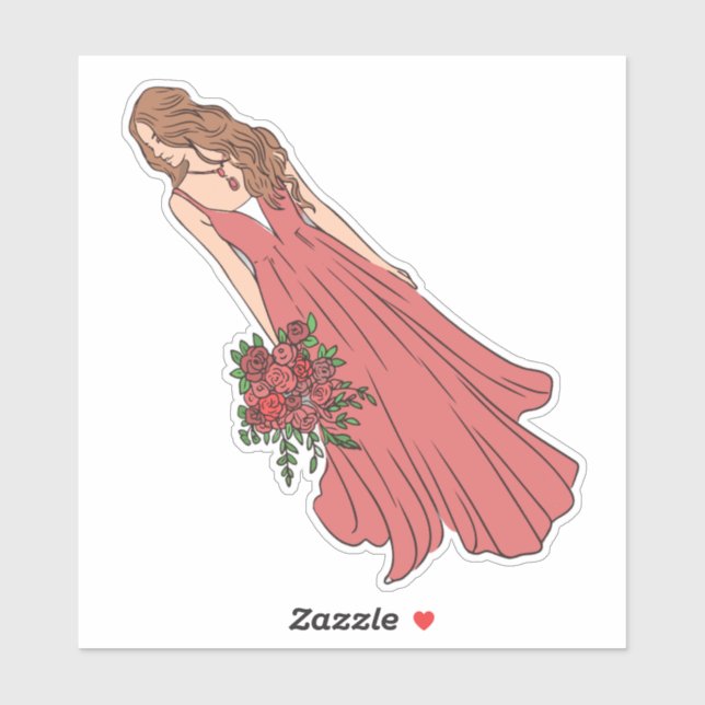 Sticker poupée mignonne (Feuille)