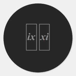 Sticker pour 9-11 ix xi en chiffres romains