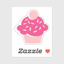 Sticker pour album de style graphique rose Cupcake