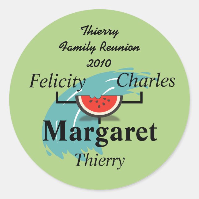 Sticker pour arbre de famille de pastèque (Devant)