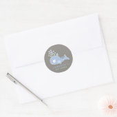 Sticker pour Baby shower de bébé maman Blue Whale (Enveloppe)