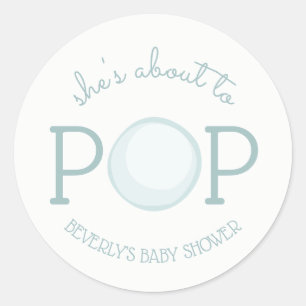 Sticker pour Baby shower de bulle sur le point de 