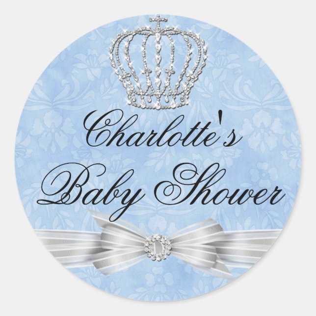 Sticker pour Baby shower de la Couronne du Petit P (Devant)