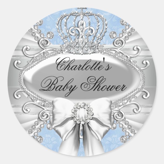 Sticker pour Baby shower de la Couronne du Petit P (Devant)