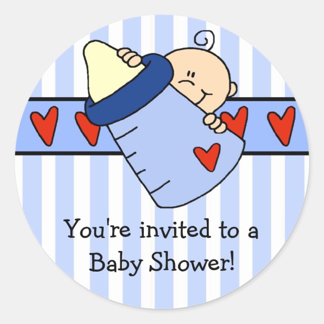 Sticker pour Baby shower pour bébé et bouteille Pé (Devant)