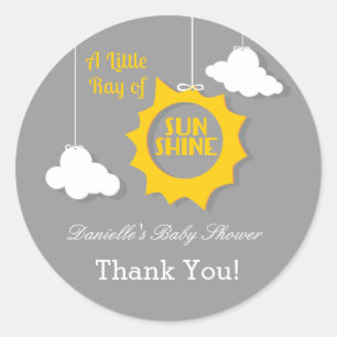 Sticker pour Baby shower Ray of Sunshine