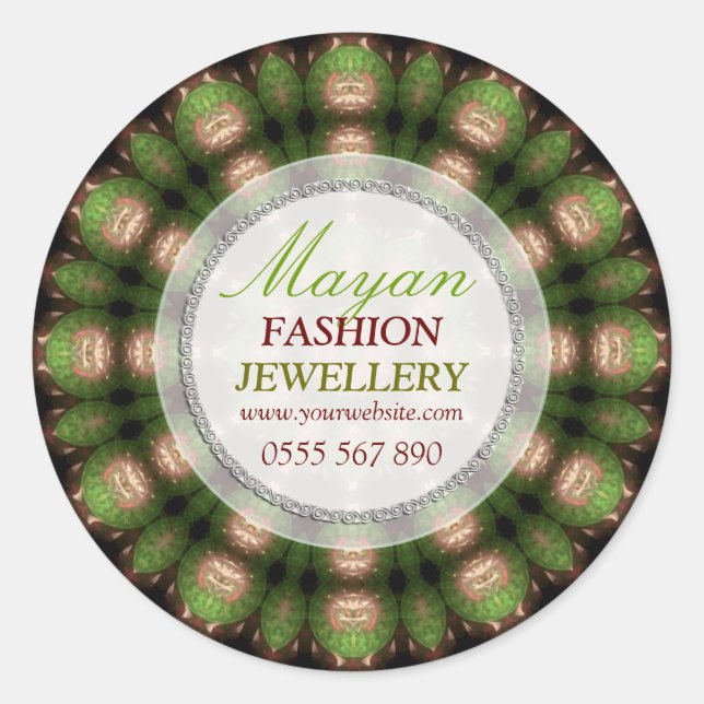 Sticker pour bijoux de mode maya vert (Devant)