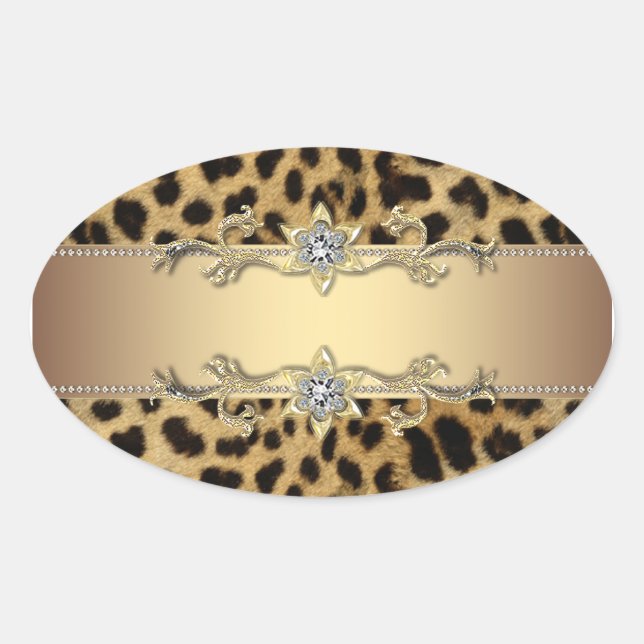 Sticker pour bijoux en or Leopard (Devant)