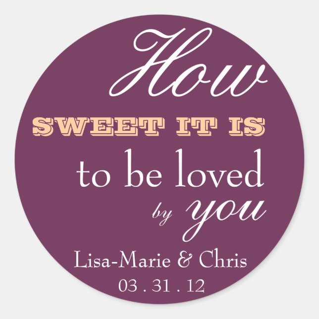 sticker pour bonbons mariage (Devant)