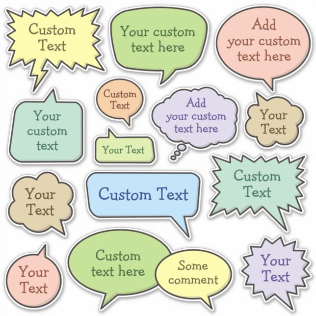 Sticker pour bulle vocale couleur (Devant)