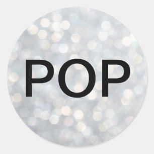 Sticker pour bulles de champagne en argent POP