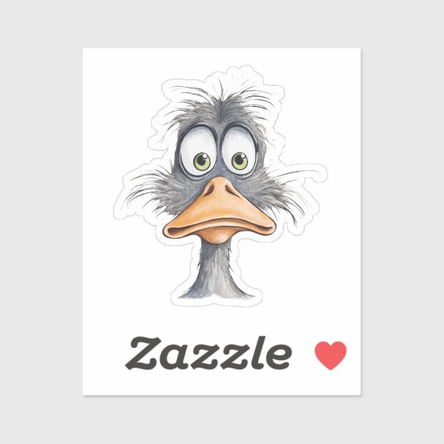 Sticker pour canard drôle (Feuille)