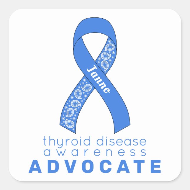 Sticker pour Carré blanc de Thyroid Disease Advoca (Devant)