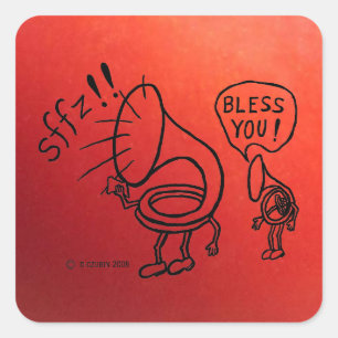 Sticker pour Carré frontalier Tuba Sneeze