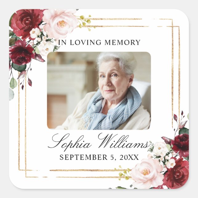 Sticker pour Carré funéraire Marsala Rose (Devant)