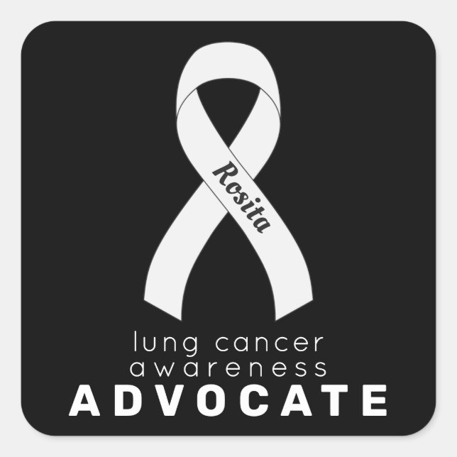 Sticker pour Carré noir de Lung Cancer Advocacy (Devant)