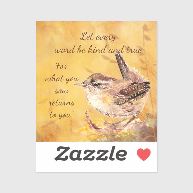 Sticker Pour ce que vous semez vous revient.” Poème (Feuille)