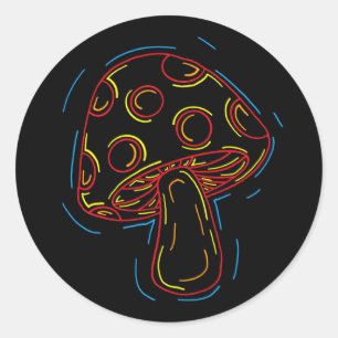 Sticker pour champignon néon