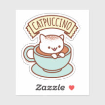 Sticker pour chat CATPUCCINO