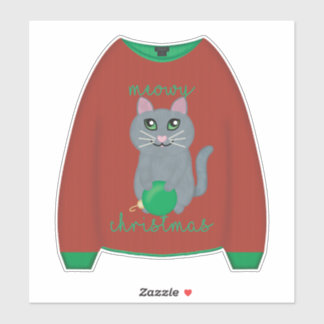 Sticker pour chat de Noël Meowy