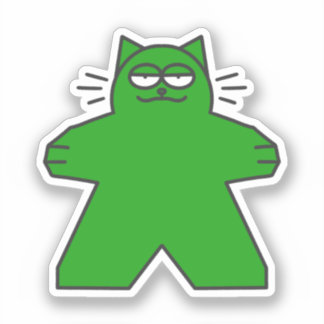 Sticker pour chat Meeple