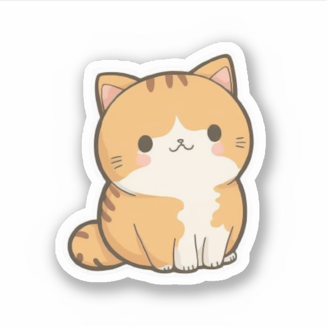 Sticker pour chat mignon (Devant)