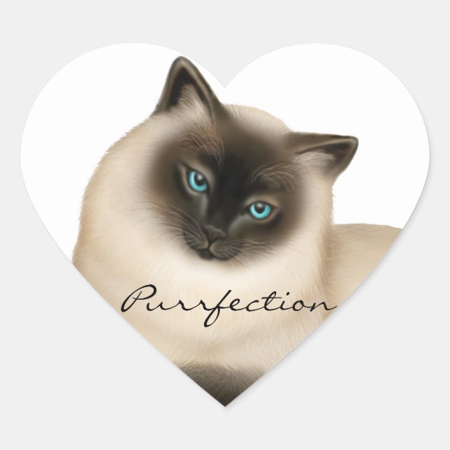 Sticker pour chats siamois personnalisable (Devant)