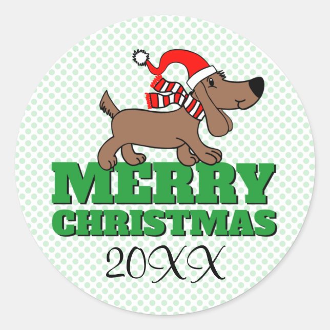 Sticker pour chien de Noël Joyeux 3 pouces (feuill (Devant)